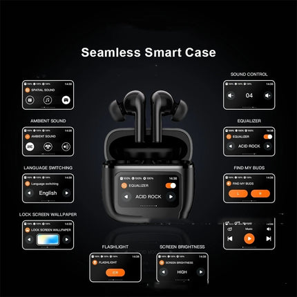 T68 Pro Wireless Noise Reduction Bluetooth Headset with Touch Color Screen