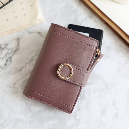 Simple Zipper Buckle Wallet