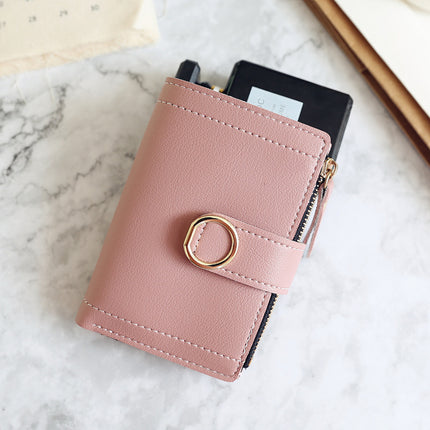 Simple Zipper Buckle Wallet