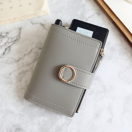 Simple Zipper Buckle Wallet
