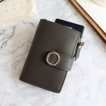 Simple Zipper Buckle Wallet