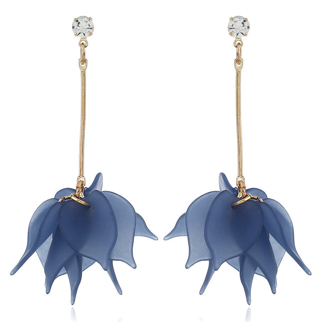 Frosted Multi-Layer Petal Soft Earrings