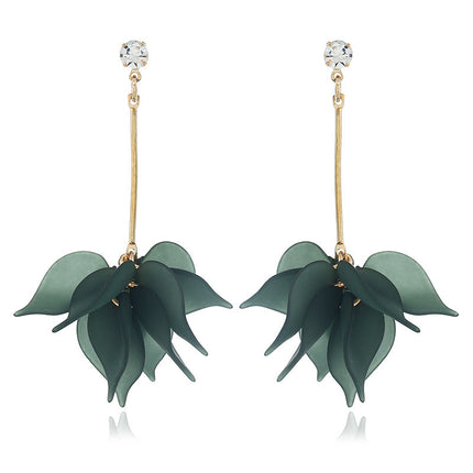 Frosted Multi-Layer Petal Soft Earrings