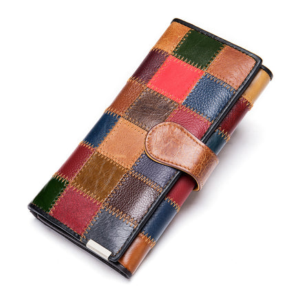 Long Leather Large-Capacity Wallet