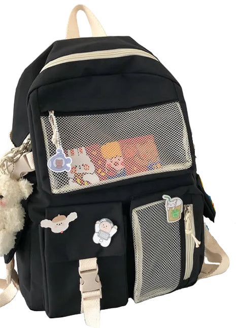 Harajuku College Style Fashion Backpack | Water-Repellent Square Travel School Bag