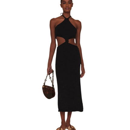 Knitted Halter Neck Strapless Dress