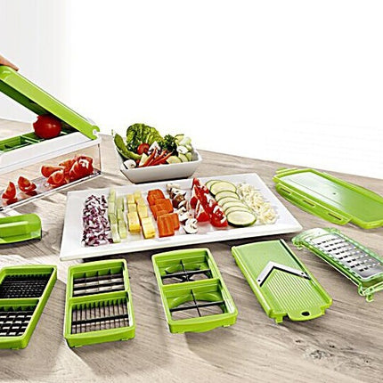 Set of 12 PCS Multifunctional Chopper, Grater, Slicer & Dicer Cutter