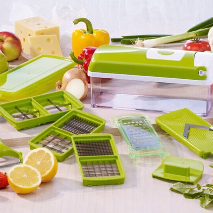 Set of 12 PCS Multifunctional Chopper, Grater, Slicer & Dicer Cutter