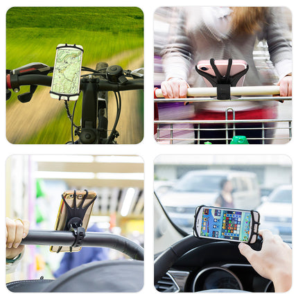 Bicycle Scooter Mobile Silicone Holder 180 Rotating