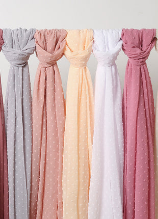 厚手シフォンロングスカーフ