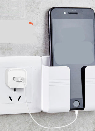 携帯電話充電収納ラック パンチ不要 粘着収納ボックス