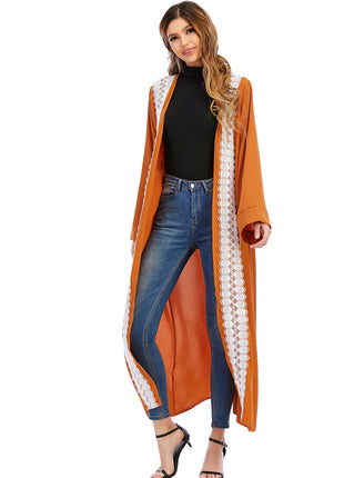 Turkish Cotton Long Jacket Large Size Abaya