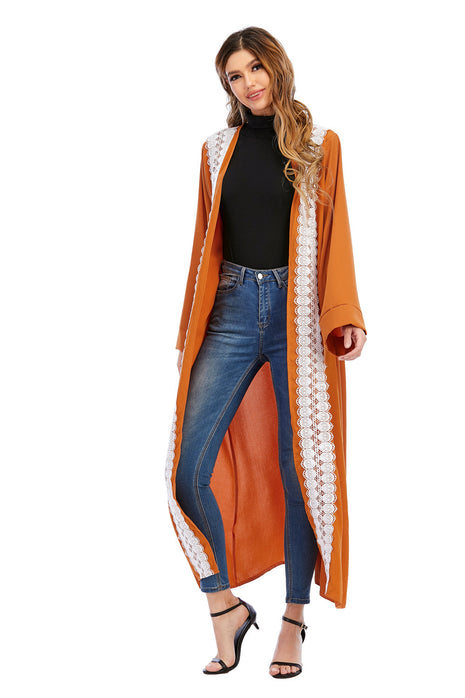 عباية جاكيت طويل من القطن التركي بمقاس كبير
