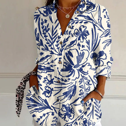 Long-sleeve Printed 3D Top