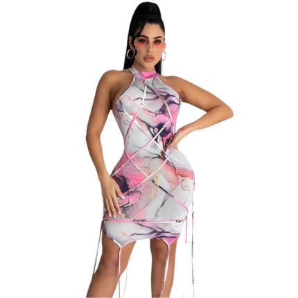 Casual Personality Rope Decoration Dress