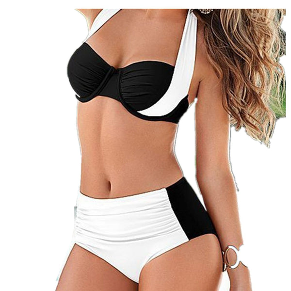 High Waist Halter Bikini Swimsuit