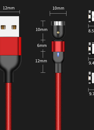 マグネット充電ケーブル 540度回転