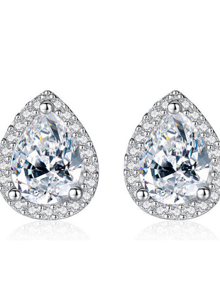 أقراط كلاسيكية متدلية على شكل قلب كمثرى
