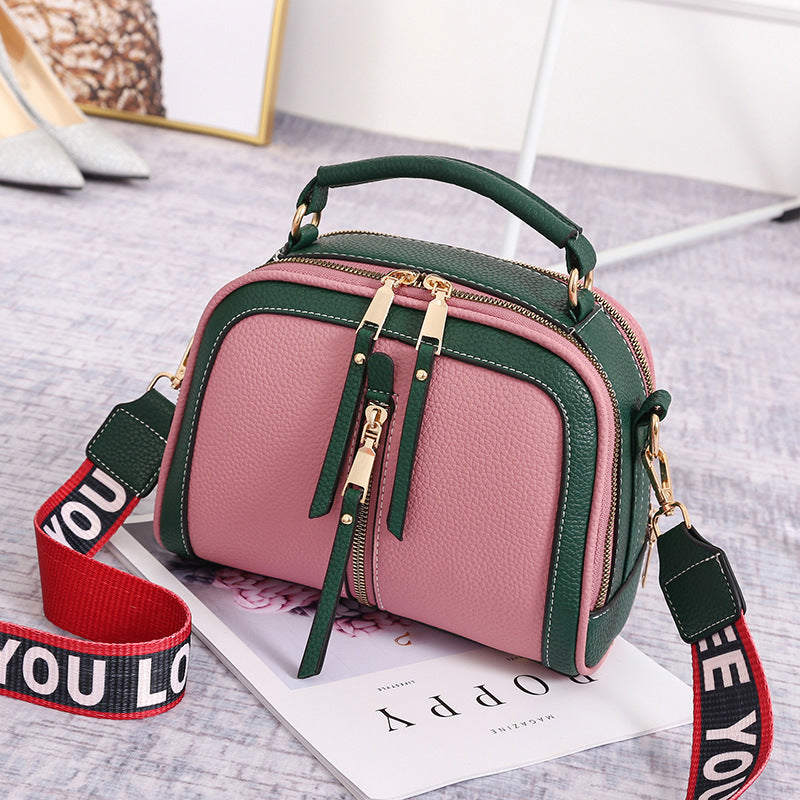 Wide Shoulder Small Square Handbag
