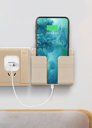 携帯電話充電収納ラック パンチ不要 粘着収納ボックス