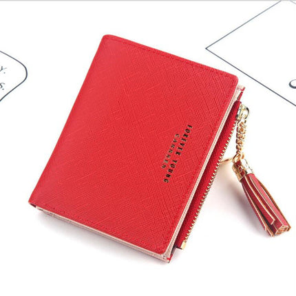 Cross Pattern Tassel Coin Purse