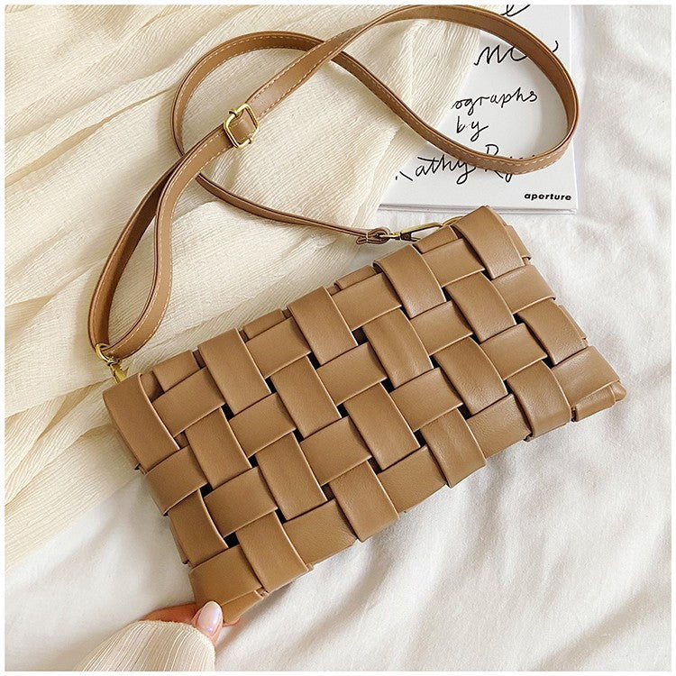 Luxury Weave PU Leather Shoulder Handbags