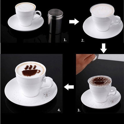 16 Pcs Plastic Garland Mold Fancy Coffee Model Thicken Coffee Milk Foam Spray Pattern Template