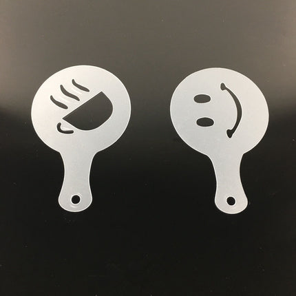 16 Pcs Plastic Garland Mold Fancy Coffee Model Thicken Coffee Milk Foam Spray Pattern Template