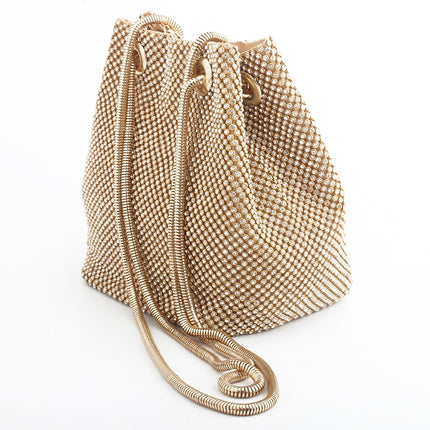 Crystal Diamond Clutch String Satin Crossbody Bag