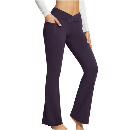 High Waist Slim Fit Wide Leg Yoga Pants