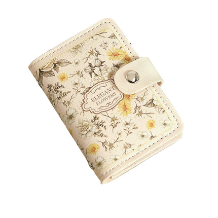 Flower Print Large Capacity Card Holder