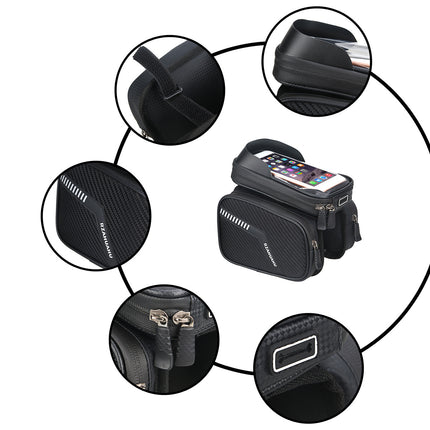 Bicycle Front Beam Phone & Storage Bag – Bicycle Handlebar Saddle Pouch