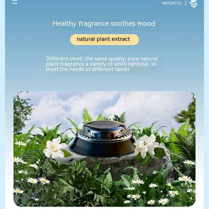Solar Powered Car Air Freshener & Cleaner Perfume Fragrance Diffuser