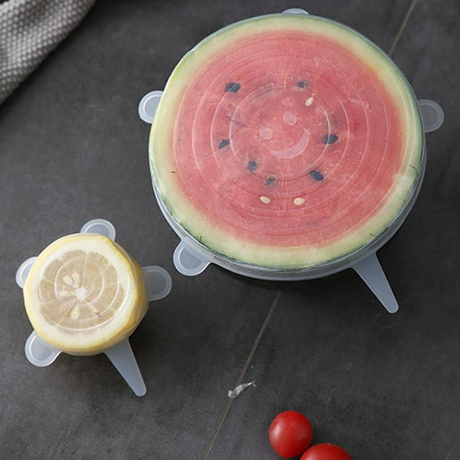 Silicone Fresh-keeping Cover Universal Bowl Cover Sealed Transparent Cover Household Fresh-keeping 6-piece Microwave Oven Cover Plastic Wrap