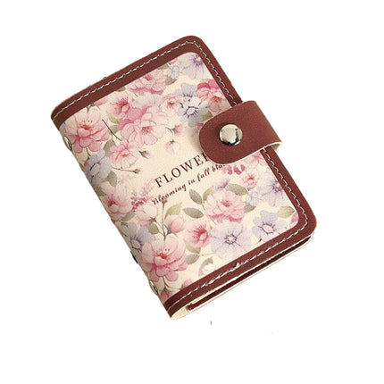 Flower Print Large Capacity Card Holder