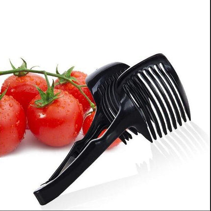 Fruit & Veggie Slicer Holder | Safe & Easy Food Grip Tool