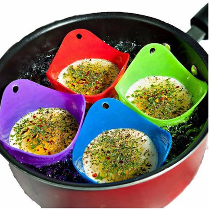 Silicone Non-Stick Egg Poacher — Perfect Poached Eggs Every Time!