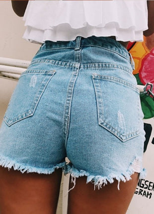 レトロインス ホットクラシック ダメージデニムショートパンツ