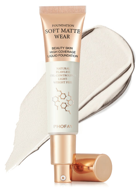 PHOFAY Full Coverage Foundation | Lightweight Oil-Control Liquid Foundation