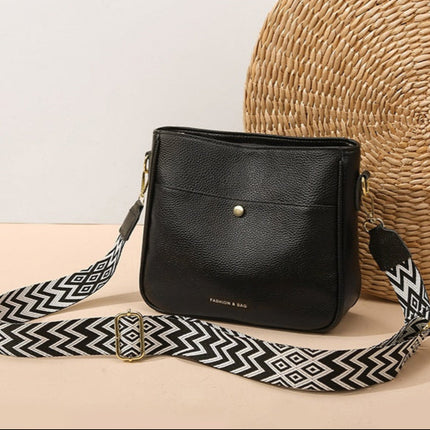 Cowhide Leather Casual Shoulder Messenger Bag