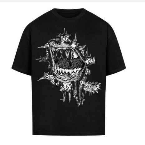 Camiseta Creativa de Manga Corta con Estampados