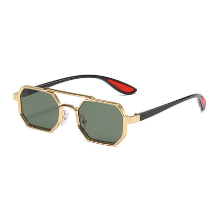 Oversized Metal Frame Sunglasses UV400