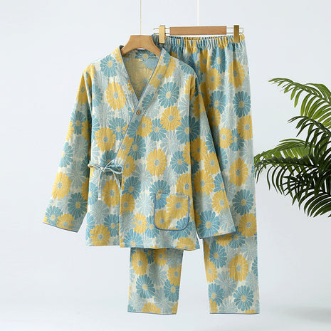 Conjunto de pijama de gasa de puro algodón