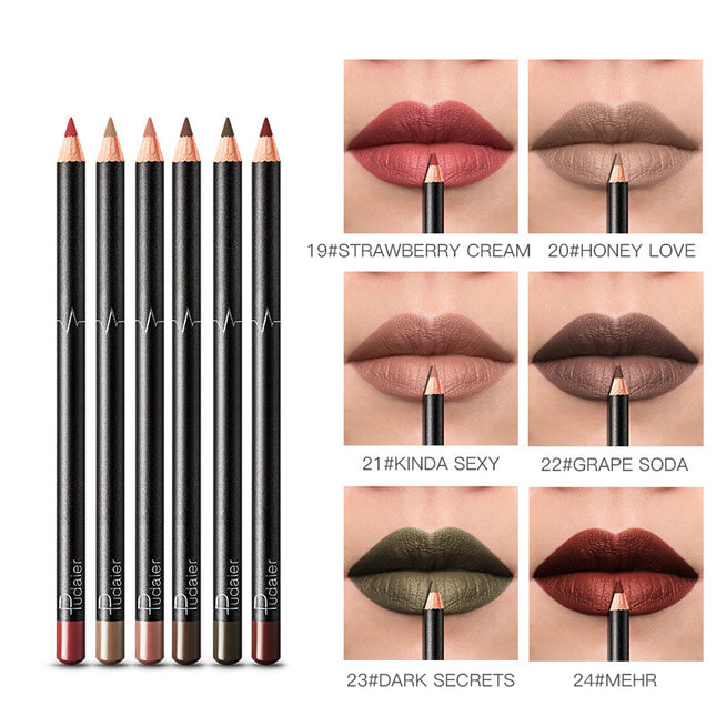 PUDAIER Lipliner Waterproof Set of 6