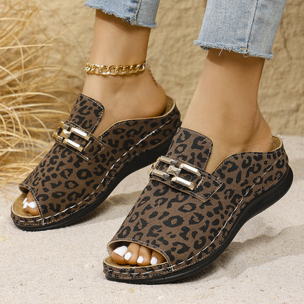 Wedge Platform Slippers Cool Beach Snakes