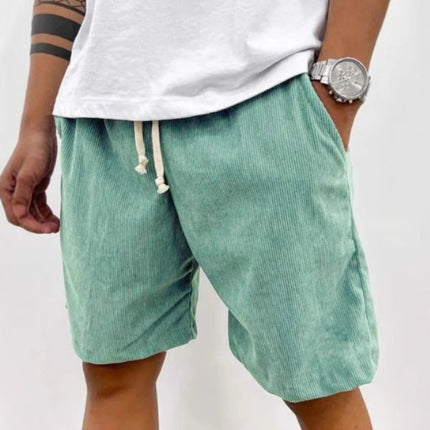 Lace-up Corduroy Casual Shorts