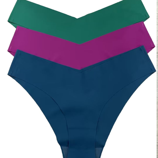 Seamless Ice Silk Underwear Cotton Crotch Set of 3, 4 or 7