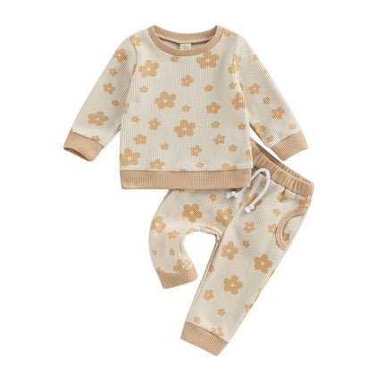 Flower Sweater & Pants Set - (Height 70–120 cm)