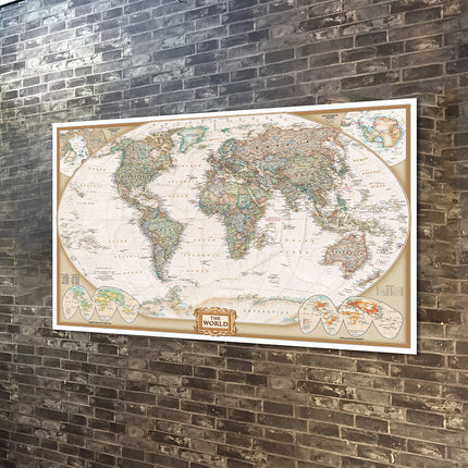 Vintage World Map 100 X 150 cm