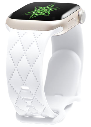 Apple Watch S9用テクスチャーシリコンバタフライバックルストラップ互換